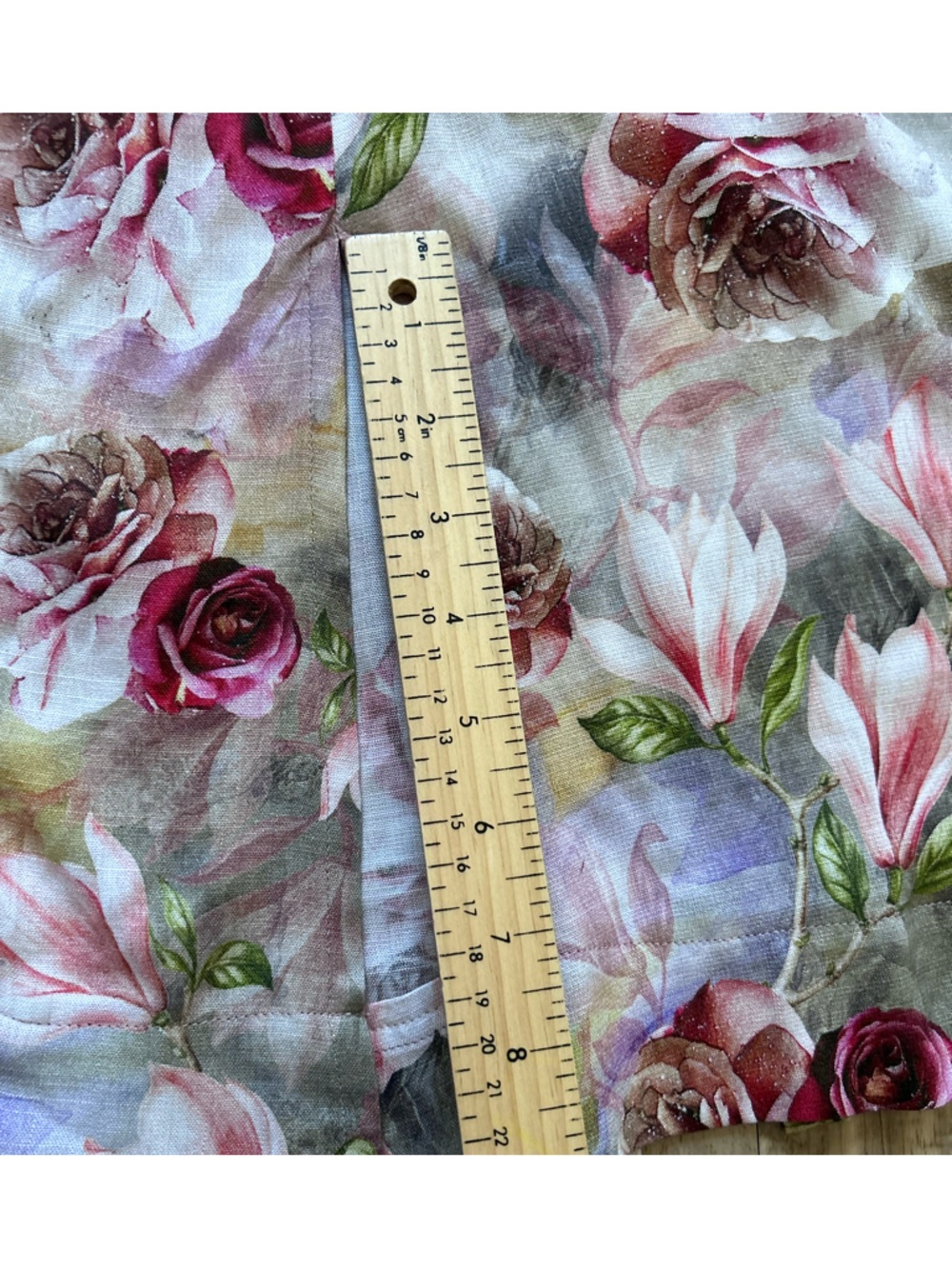 Blue Sky Morgan midi Dress Norwich Linen Bamboo pretty Floral watercolor flowers - Picture 10 of 13
